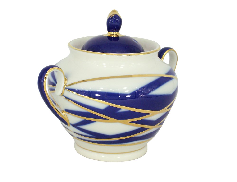 Lomonosov Porcelain Porcelain Sugar Bowl Spring Cocoon 13.5 oz/400 m