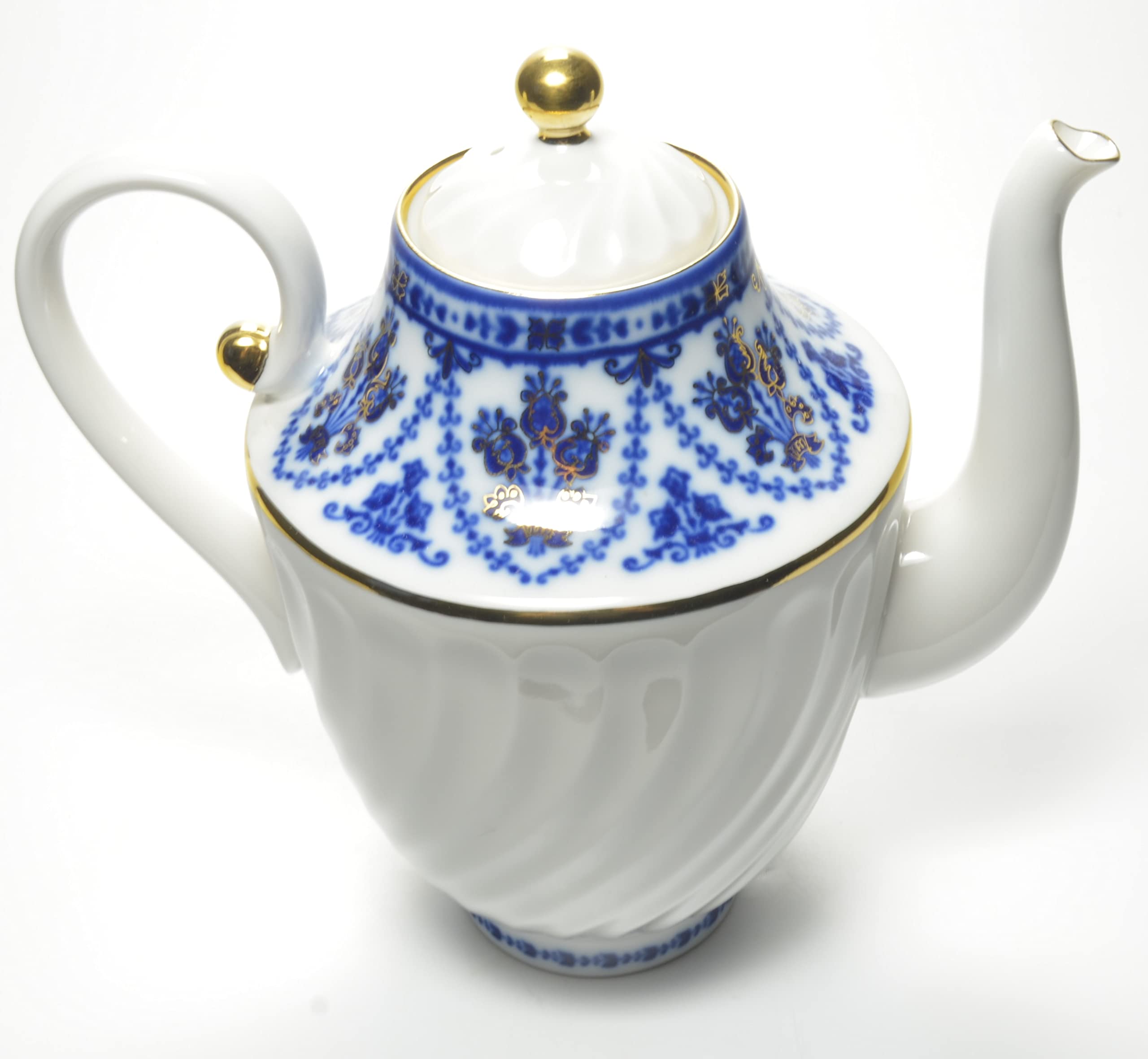 Lomonosov Porcelain Teapot Cobalt Frieze 26 ounces/770 milliliters