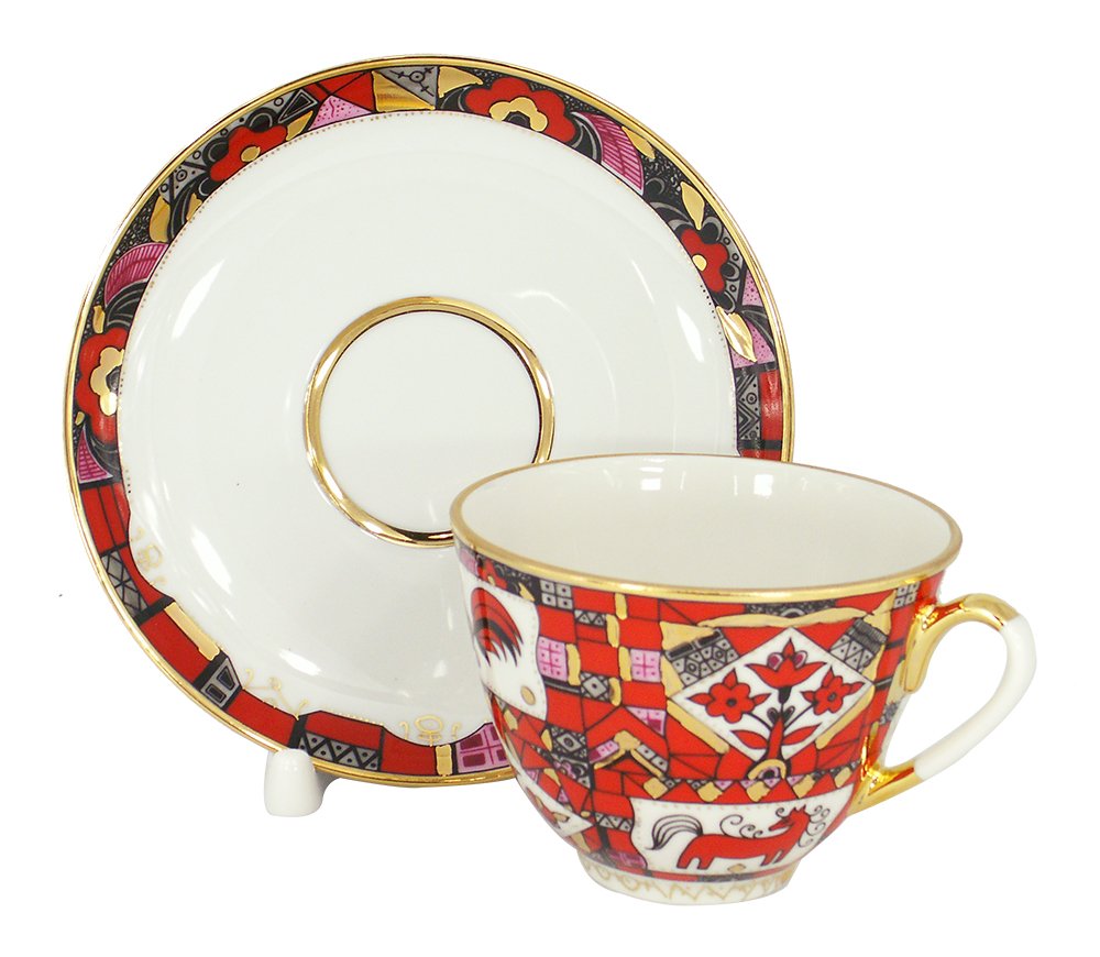 Imperial Lomonosov Porcelain Cup and Saucer Set Collection