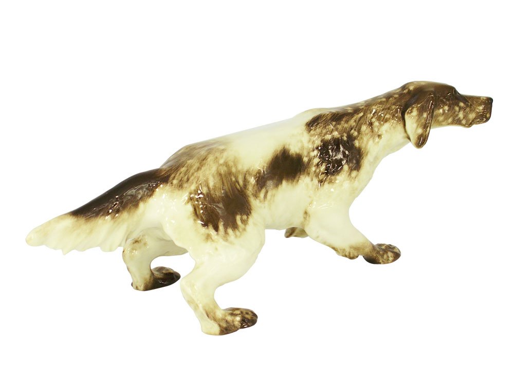 Setter Spotted Hunting Lomonosov Porcelain Figurine Collectible