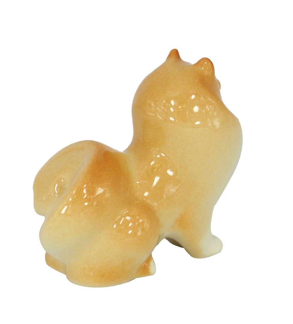 Dwarf-Spitz Pomeranian Dog Lomonosov Porcelain Collectible Figurine