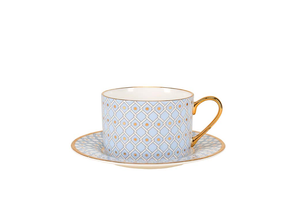 Lomonosov Bone China Porcelain Tea Set Service Azure 10 pc for 4