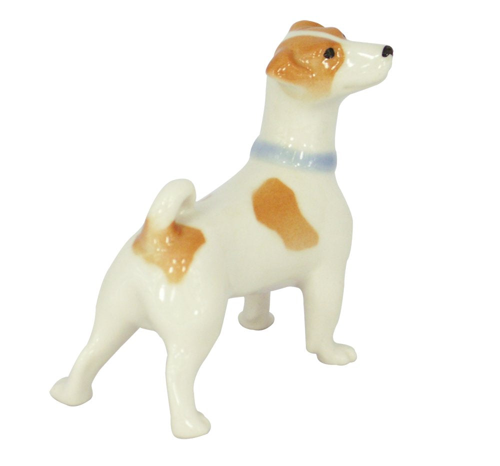 Jack Russell Terrier Dog Standing Lomonosov Porcelain Collectible Figurine
