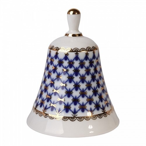 Lomonosov Porcelain Decorative Big Bell Cobalt Net