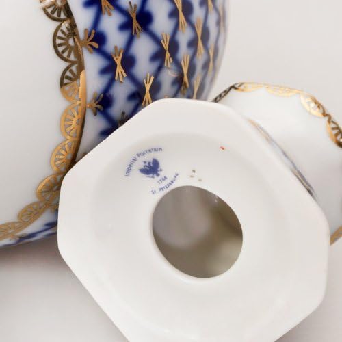 Porcelain/Lomonosov Easter Egg"Cobalt Net"