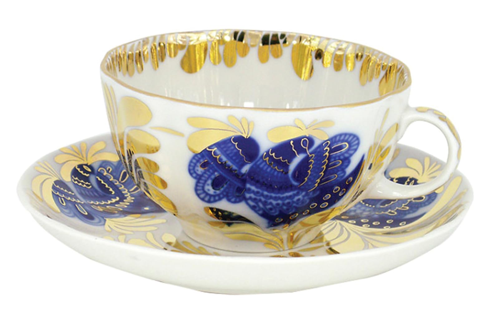 Imperial Lomonosov Porcelain Cup and Saucer Set Collection