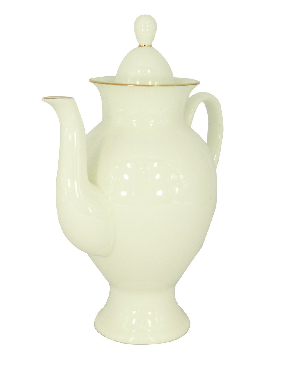 Lomonosov Porcelain Bone China Coffee Pot Classic-2 Golden Ribbon 21.3 fl.oz/630 ml