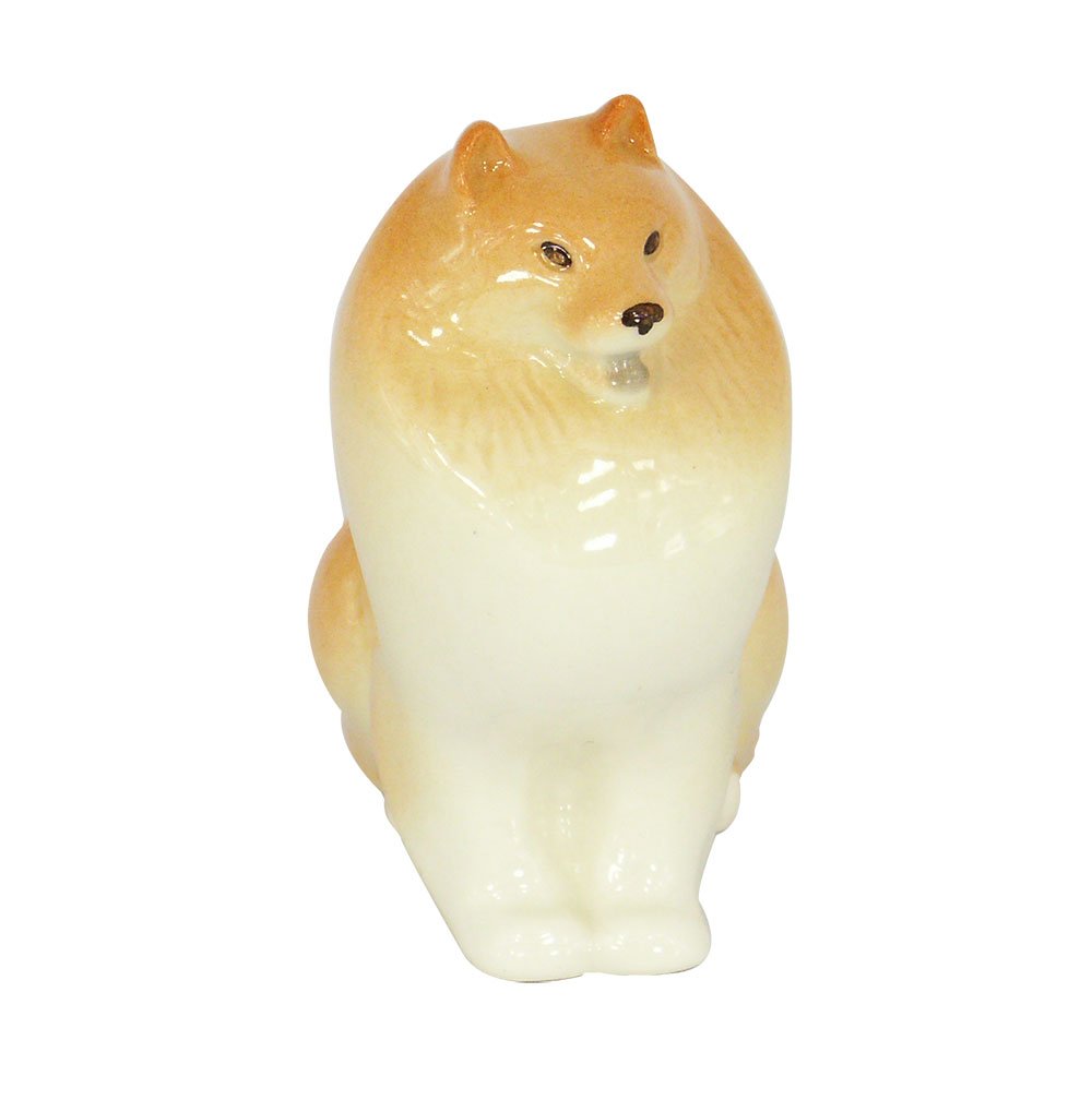 Dwarf-Spitz Pomeranian Dog Lomonosov Porcelain Collectible Figurine