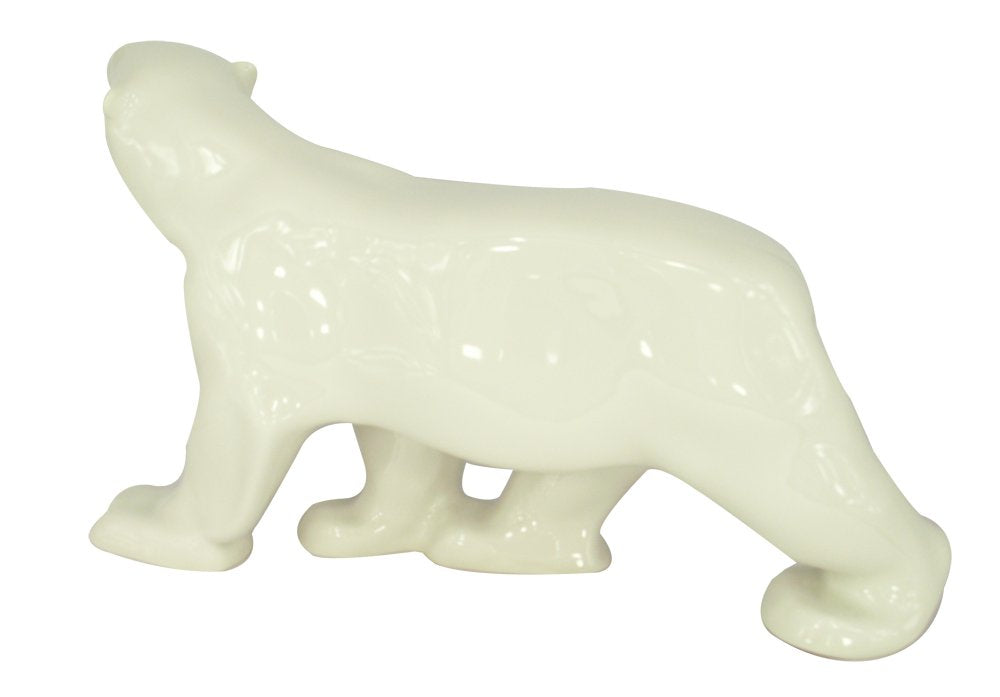Polar Bear Walking Big Lomonosov Porcelain Decorative Figurine