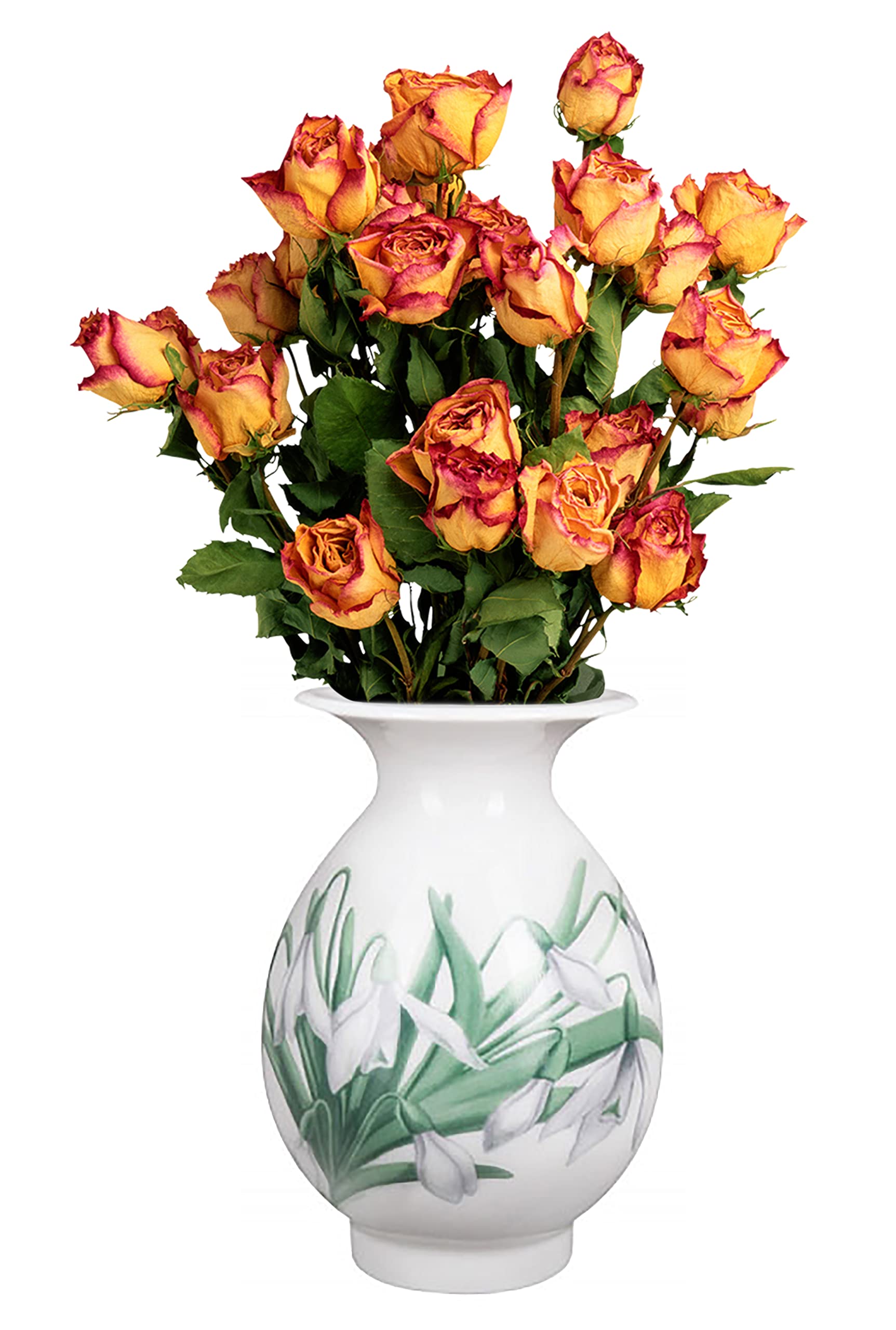 Lomonosov Porcelain Flower Vase Birch Spring Snowdrops