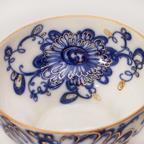 Singing Garden Teacup w/ Saucer. 7.8 Fl Oz. 22k Gold. Porcelain