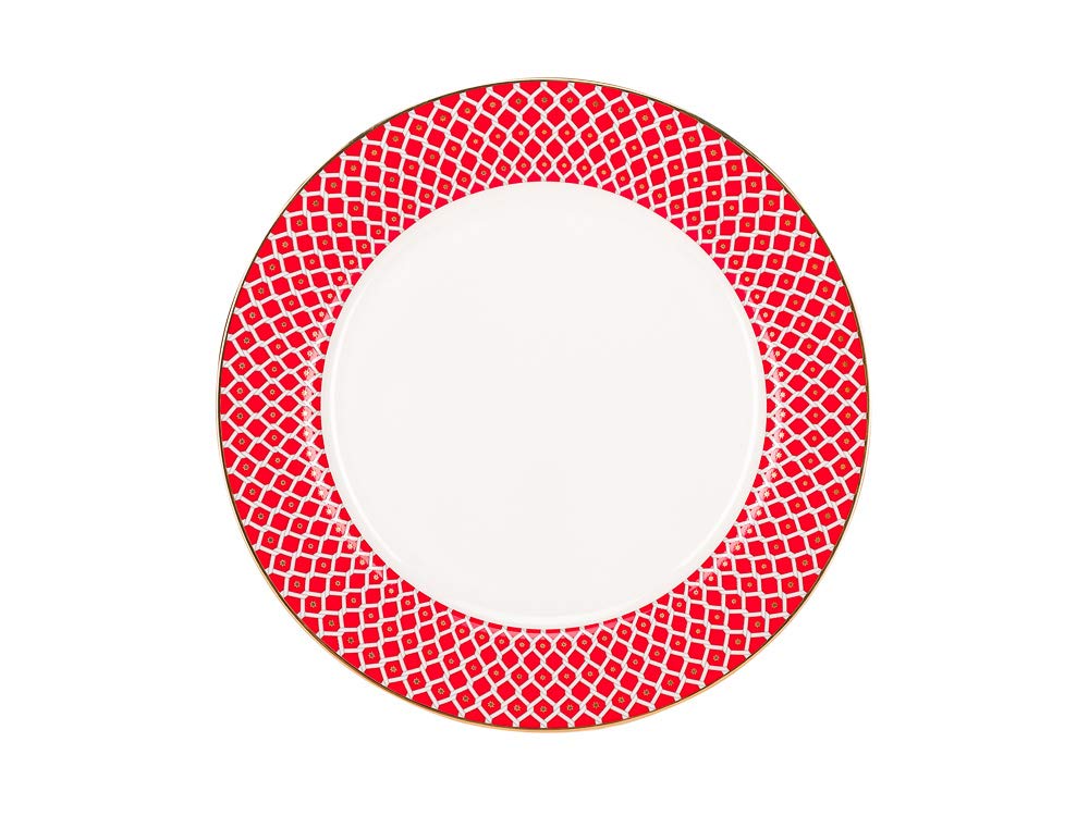 Lomonosov Porcelain Dinner Plate Scarlet v.1 10.6"/270 mm