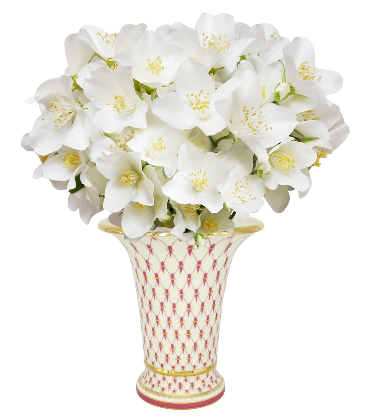 Flower Vase Empire Style Red Net Lomonosov Porcelain Factory