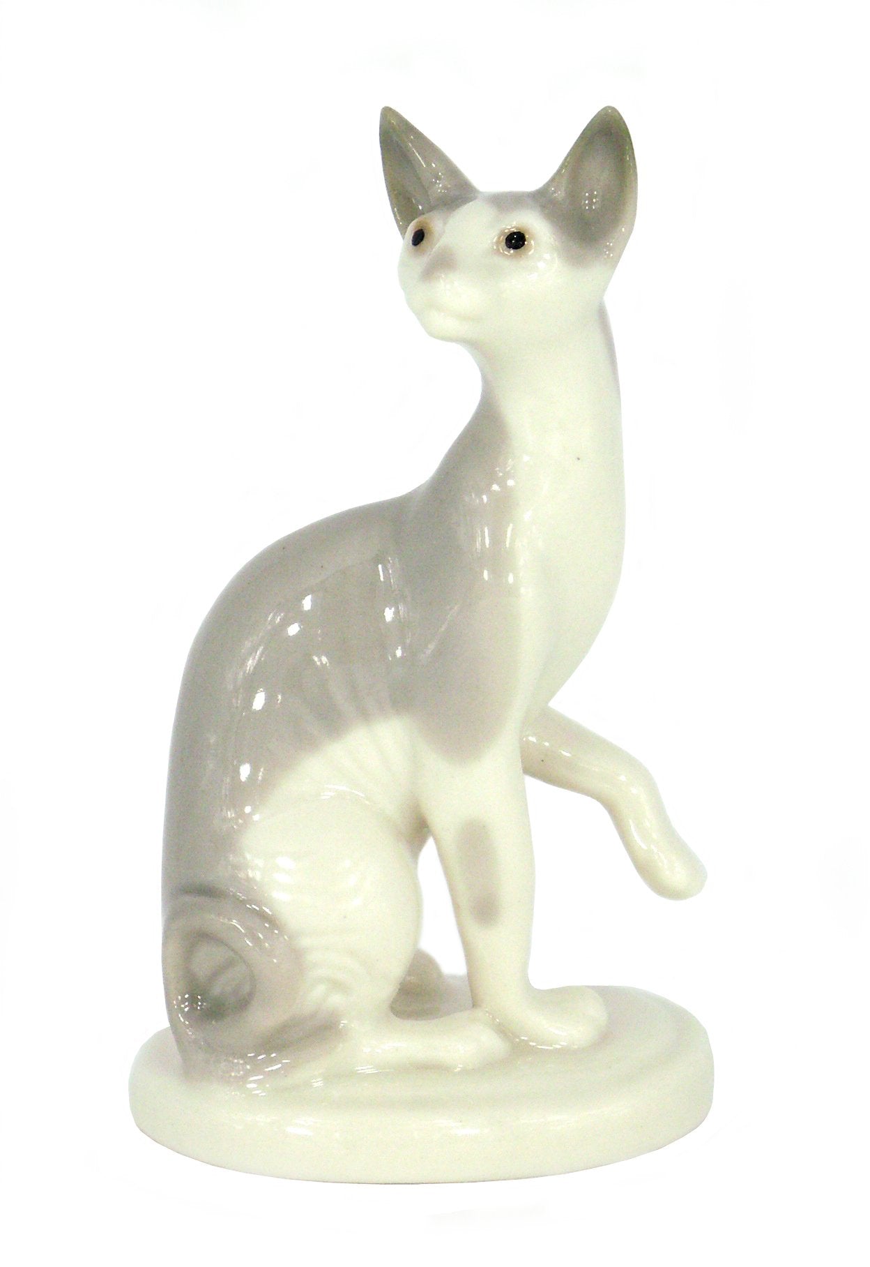Sphinx Cat Gray Lomonosov Porcelain Collectible Figurine