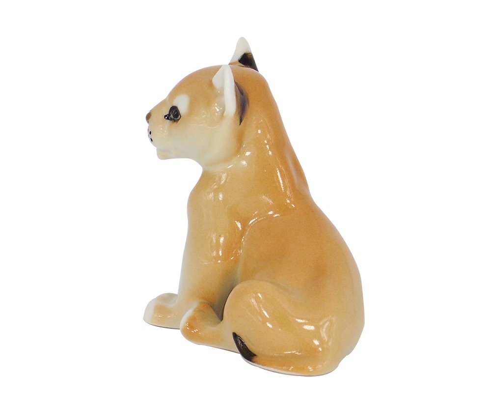 Lion Baby Cub Sitting Lomonosov Porcelain Collectible Figurine