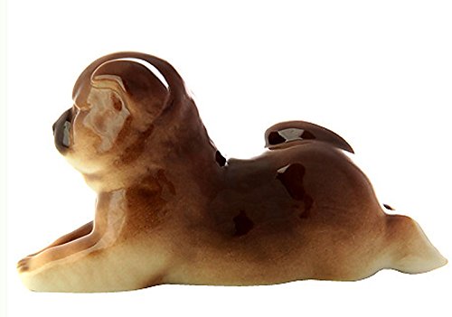 Chow-Chow Brown Colored Lomonosov Porcelain Collectible Figurine