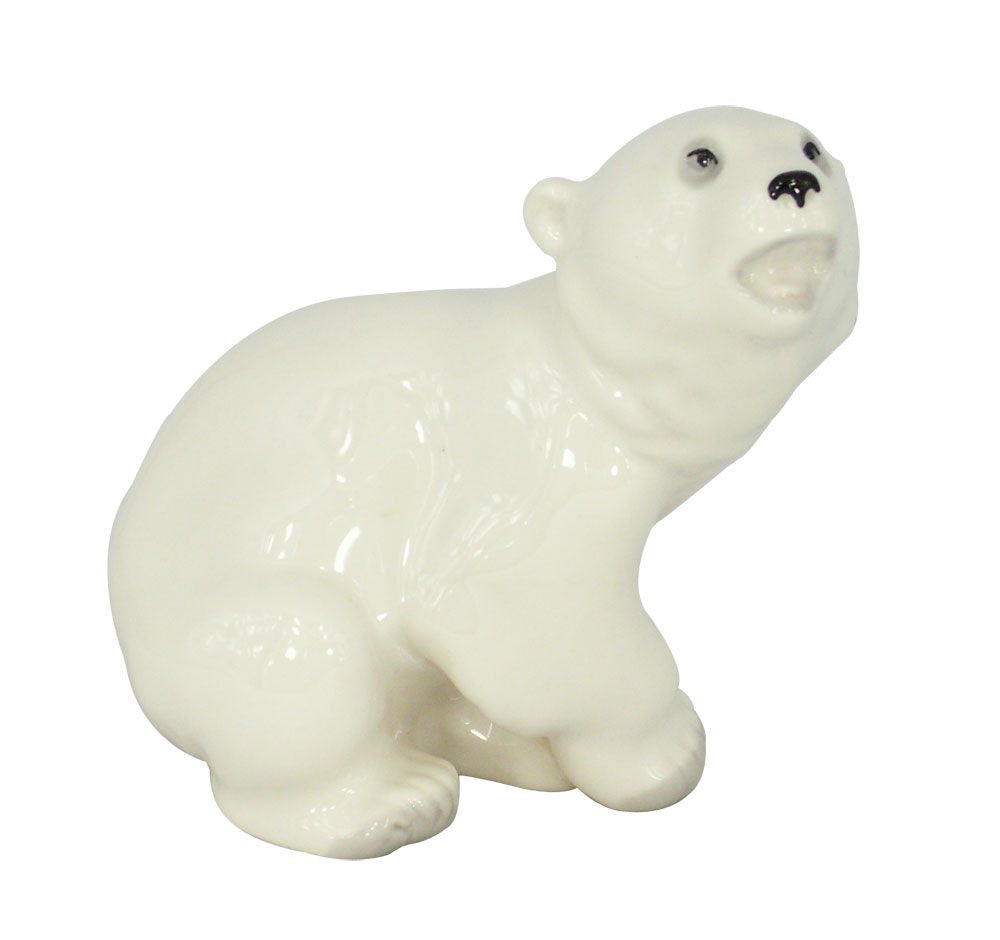 Polar Bear Baby Cub Lomonosov Porcelain Figurine