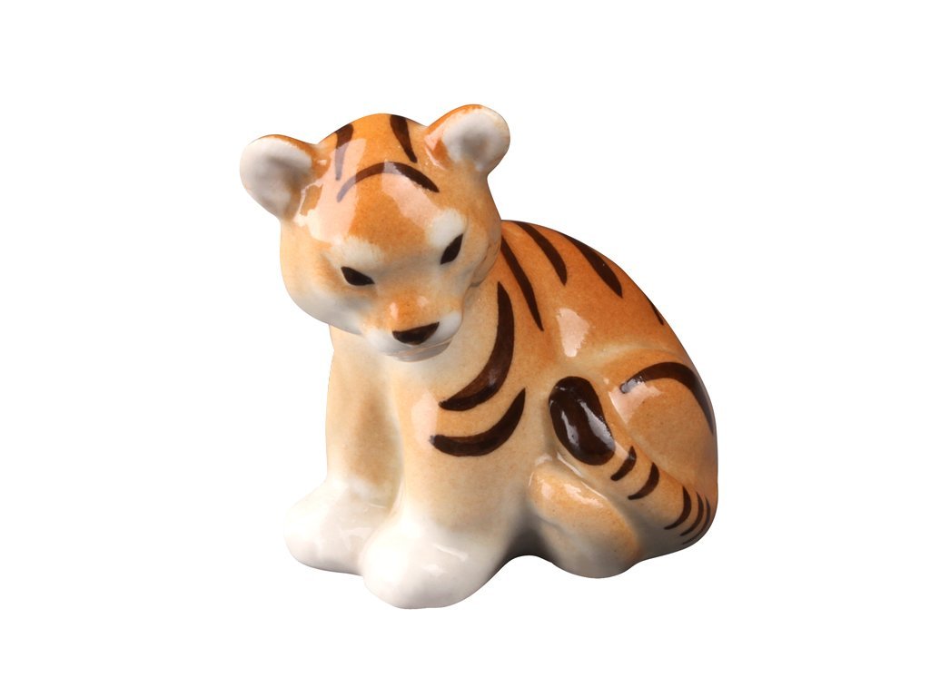Tiger Baby Tiny Lomonosov Porcelain Collectible Figurine