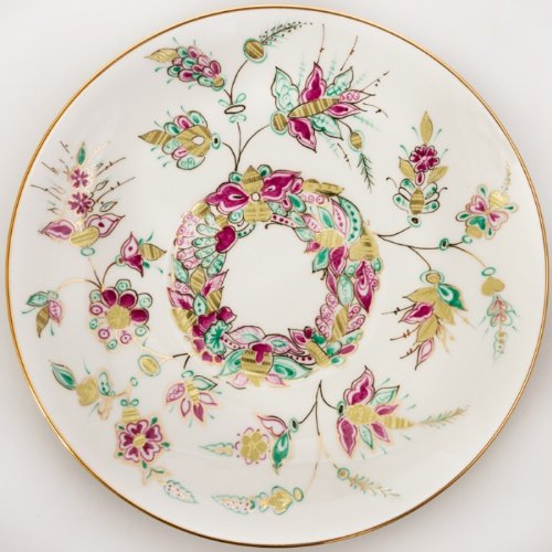 Imperial / Lomonosov Porcelain 'Golden Branches' Teacup w/ Saucer