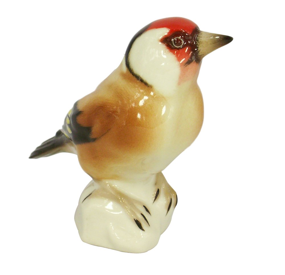 Goldfinch Bird Black-Headed Lomonosov Porcelain Collectible Figurine
