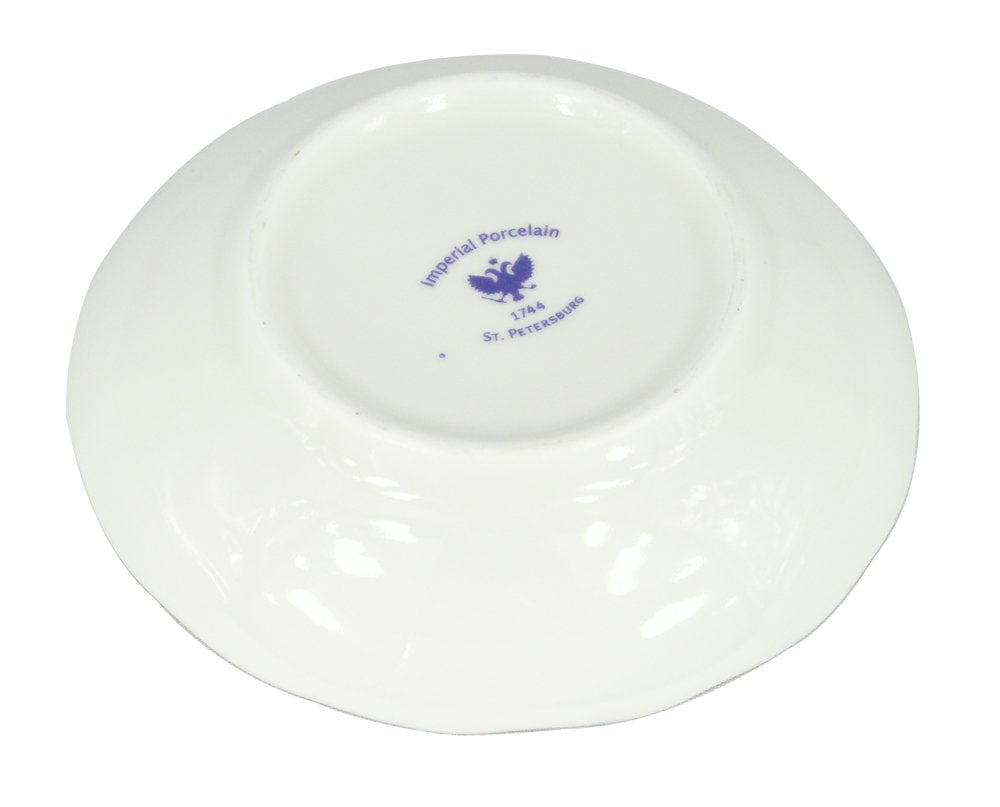 Lomonosov Porcelain Jam Jelly Marmalade Dish Cobalt Cell 3.9"