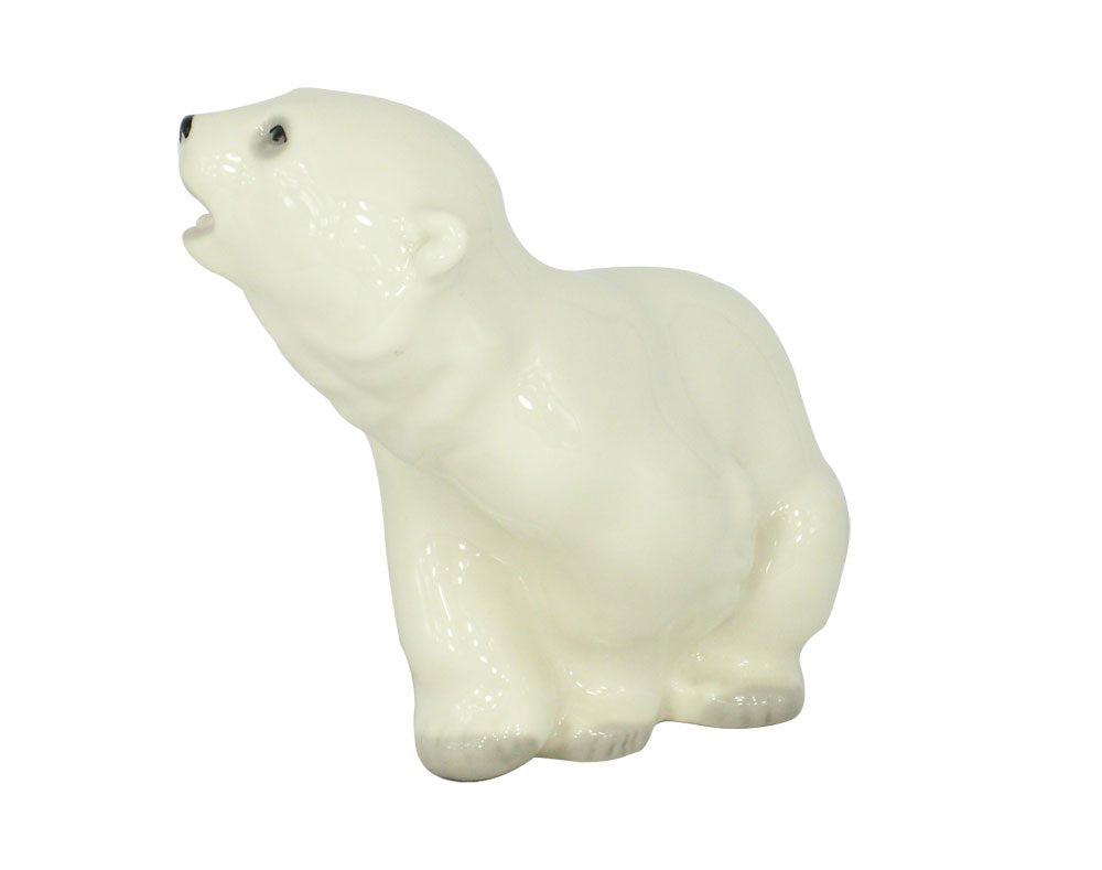 Polar Bear Baby Cub Lomonosov Porcelain Figurine