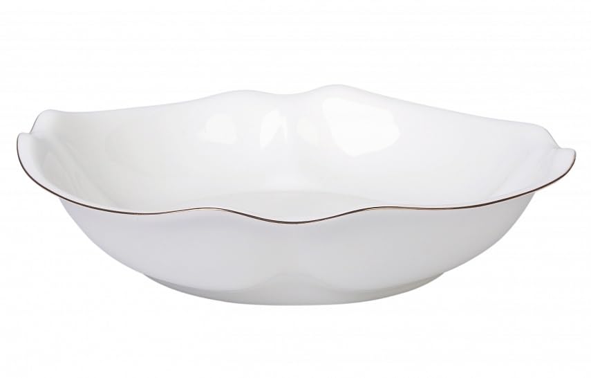 Lomonosov Porcelain Cake Сookie Biscuit Pastry Dish Natasha Golden Ribbon 8.5"