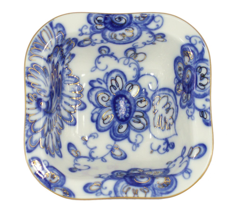 Lomonosov Porcelain Singing Garden Salad Bowl for 1 Serving 5.75 oz / 170 ml