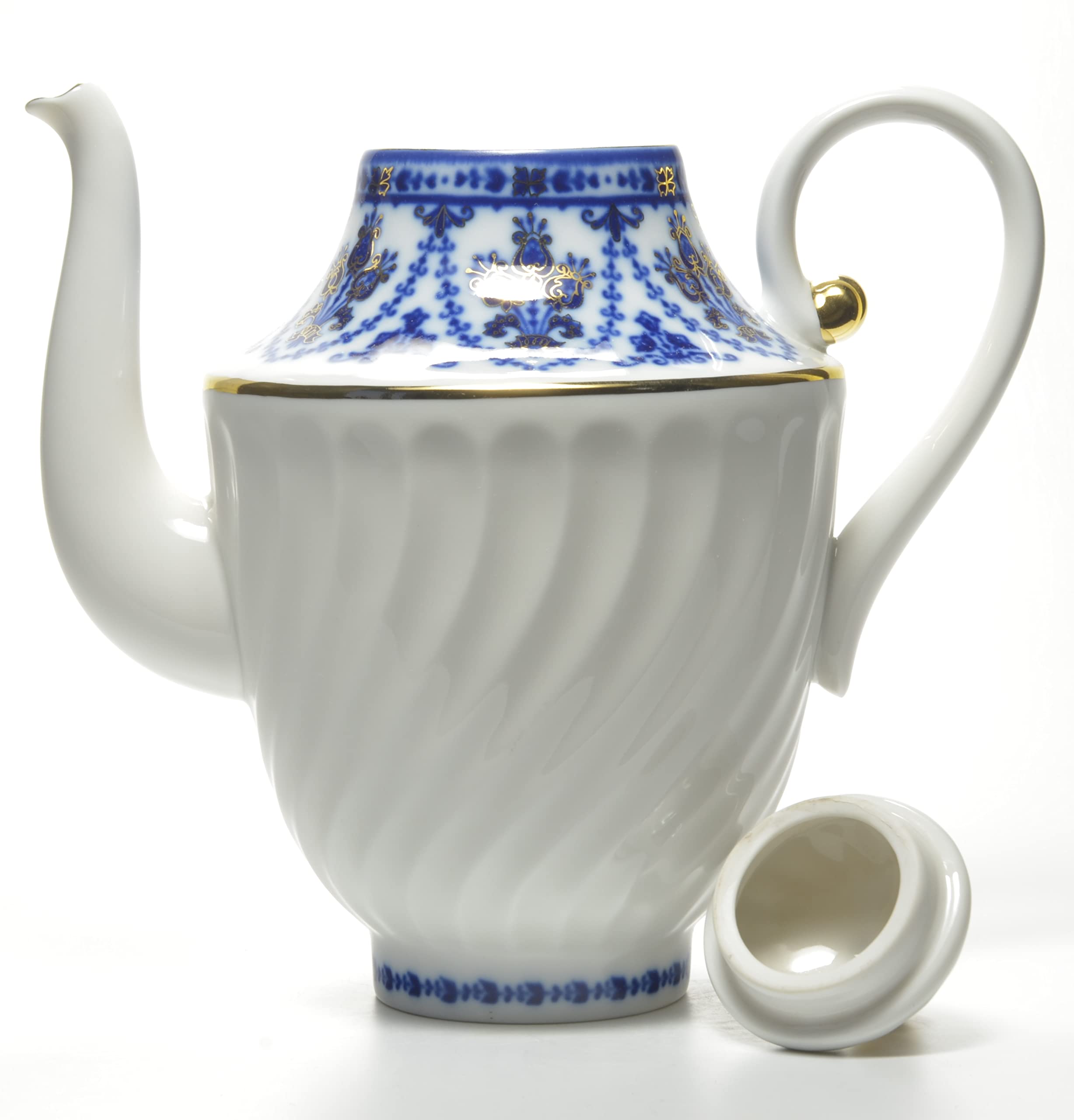 Lomonosov Porcelain Teapot Cobalt Frieze 26 ounces/770 milliliters