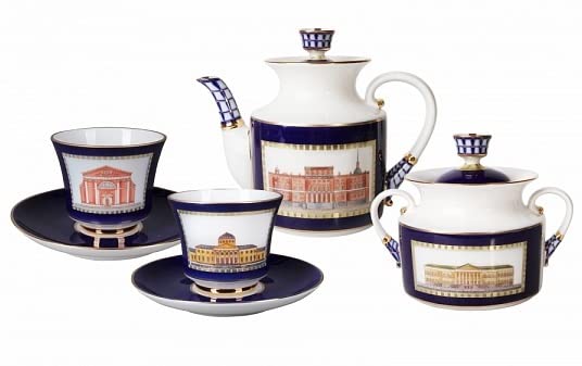 Lomonosov Porcelain Tea Set Classic of Petersburg for 6per/20pc