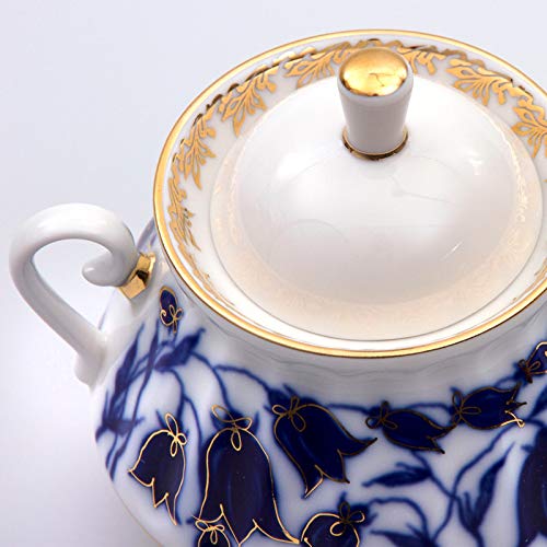 Imperial / Lomonosov Porcelain 'Bluebells' Tea Set 14 pc. for 6 persons