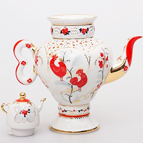 Imperial / Lomonosov Porcelain Brewing Teapot 'Traditional Motifs'