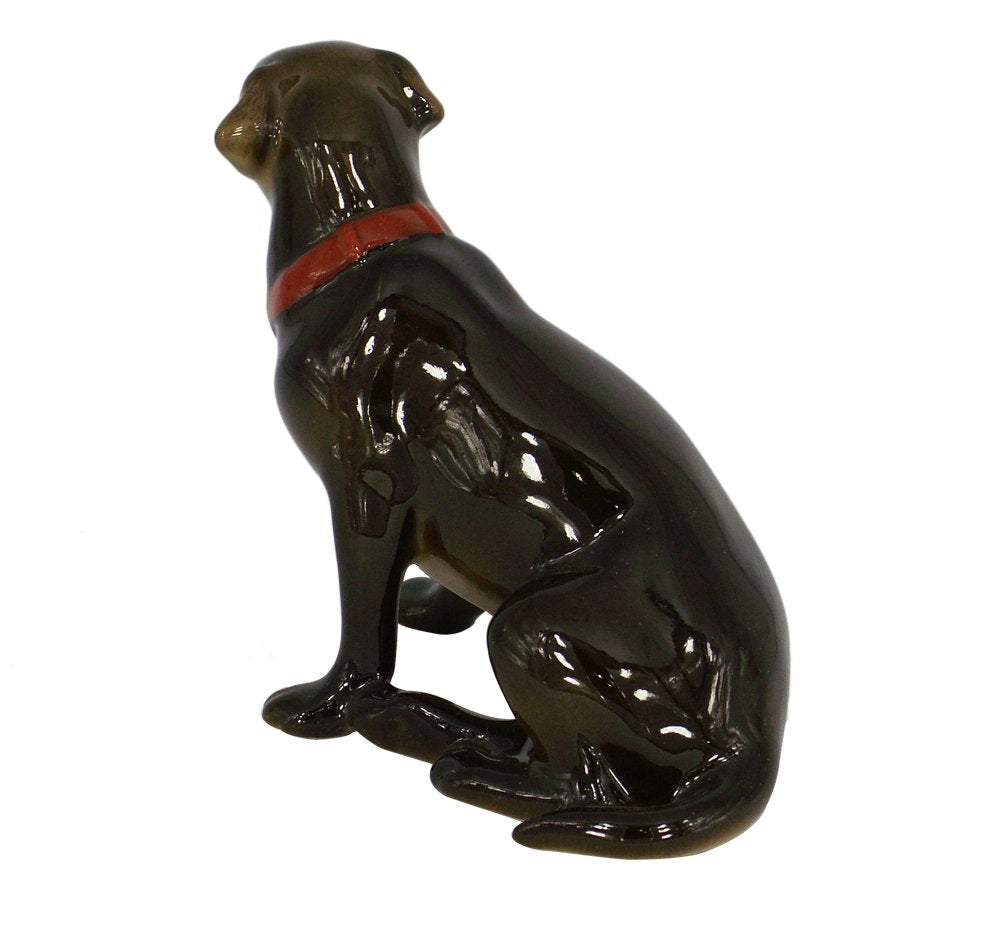Labrador Retriever Dog Chocholate Colored Lomonosov Porcelain Collectible Figurine