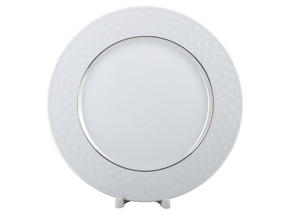 Golden Omega Net Dinner Plate 9.8"/250 mm Lomonosov Imperial Porcelain Factory