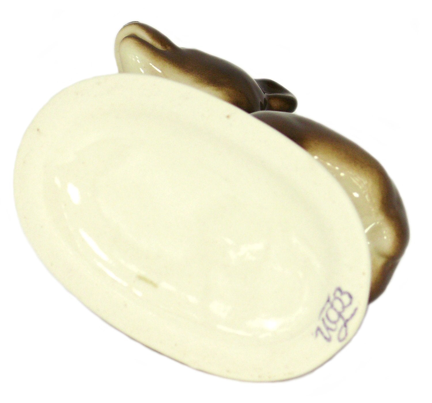 Brown Bear Baby Sitting Lomonosov Porcelain Figurine