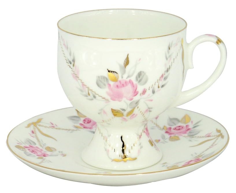 Lomonosov Imperial Bone China Porcelain Coffee Tea Cup and Saucer Galant 5.41oz/160ml
