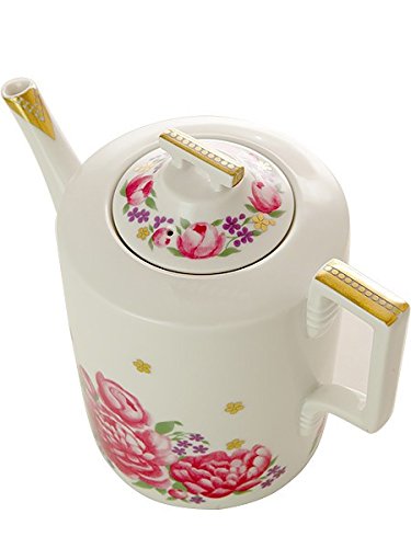 Lomonosov Porcelain Tea Set 6/20 Romantic Date: Tea Pot, Sugar Bowl, 6 Cups with Saucers, 6 Cake Plates