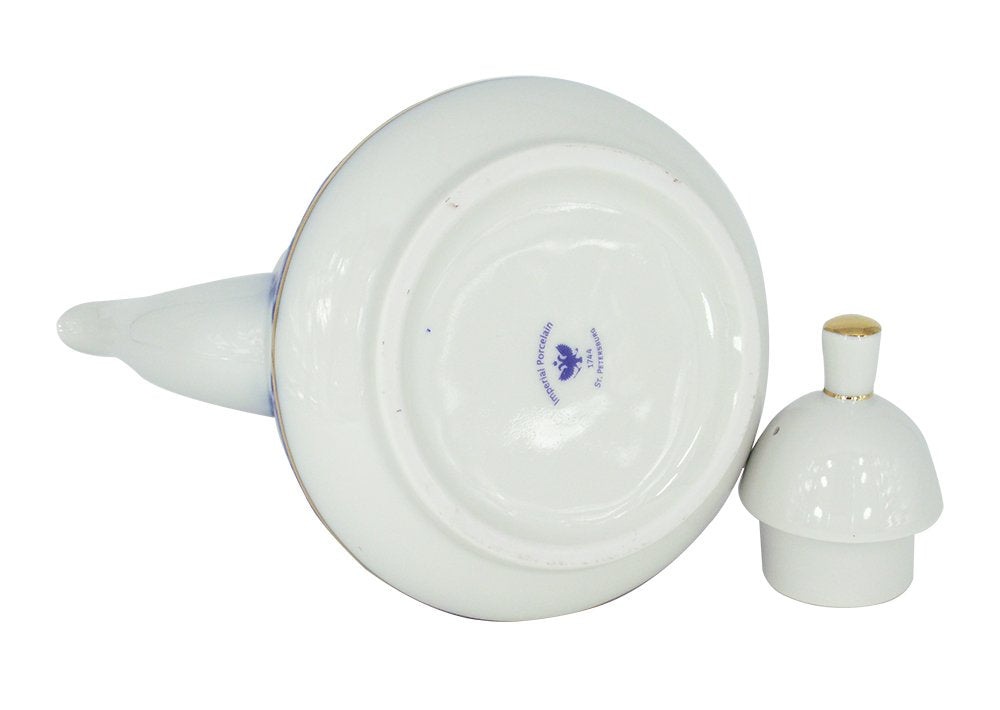 Lomonosov Porcelain Teapot Forget Me Not 3 cups