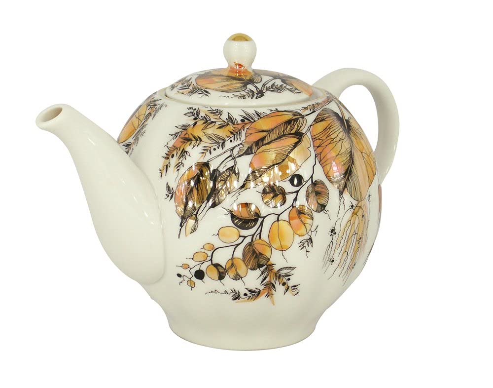 Lomonosov Porcelain Teapot Tulip My Garden 3-Cup 20 oz/600 ml