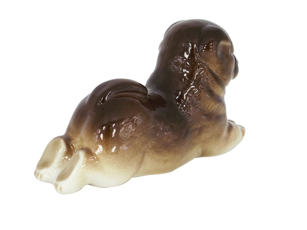 Chow-Chow Brown Colored Lomonosov Porcelain Collectible Figurine