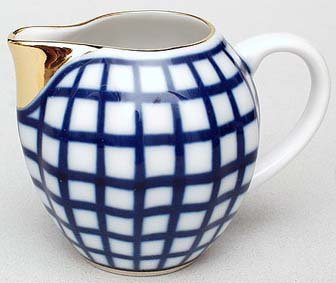 Lomonosov Porcelain Cobalt Cell Creamer