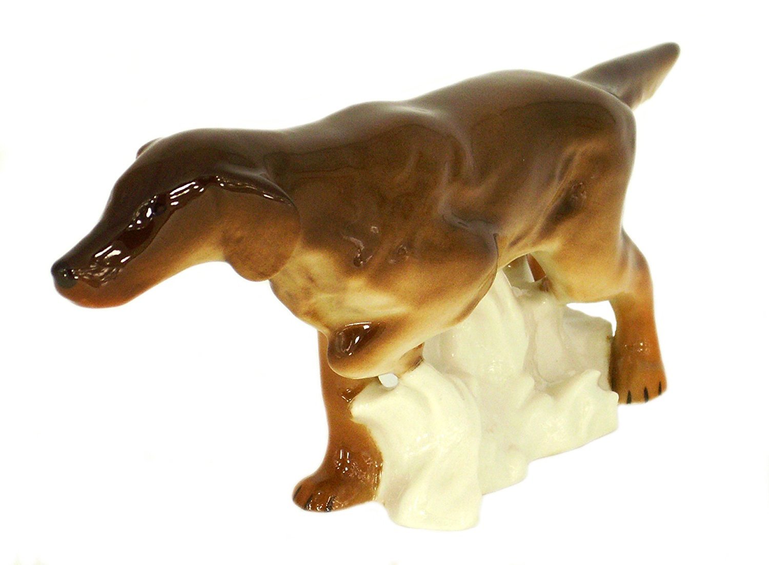 Irish Setter Brown Dog Hunting Lomonosov Porcelain Collectible Figurine