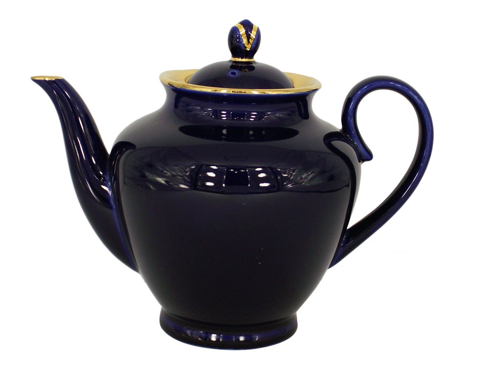 Lomonosov Imperial Porcelain Teapot Spring Dark Night 67.6 oz/2000 ml