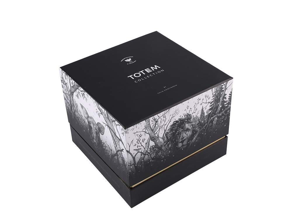 Lomonosov Porcelain Mug and Saucer Totem POLAR LION 13.2 fl.oz/390 ml