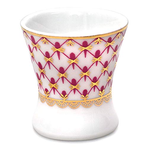 Lomonosov Porcelain Red Net Egg Stand Cup Holder