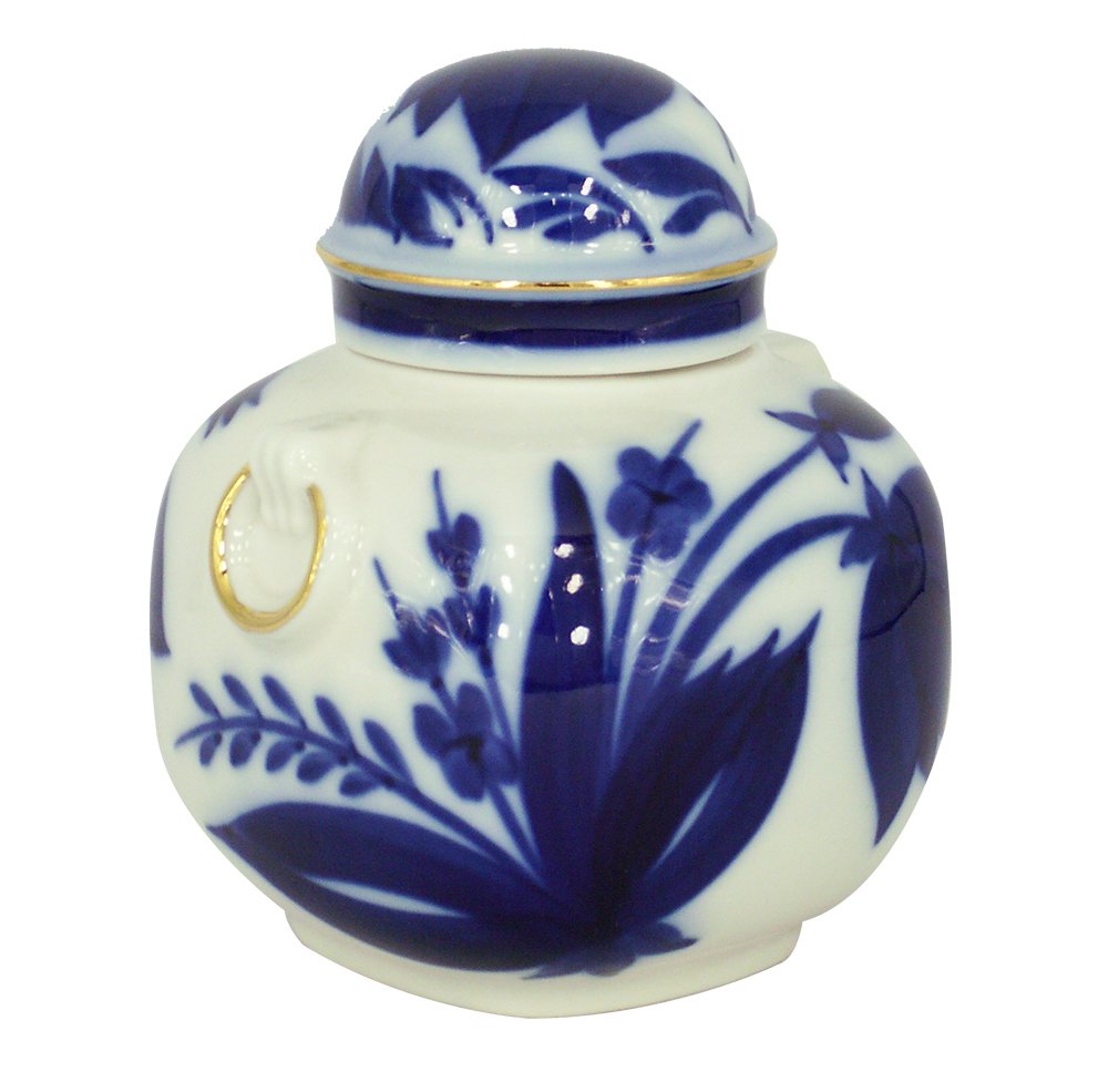 Lomonosov Porcelain Tea Caddy Cobalt Bell