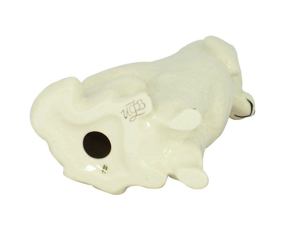 King Poodle White Colored Lomonosov Porcelain Collectible Figurine