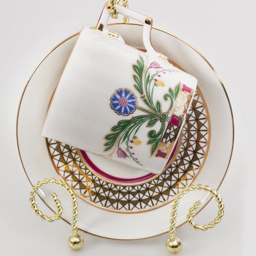 Imperial / Lomonosov Porcelain Teacup w/ Saucer "Zamoskvorechye"