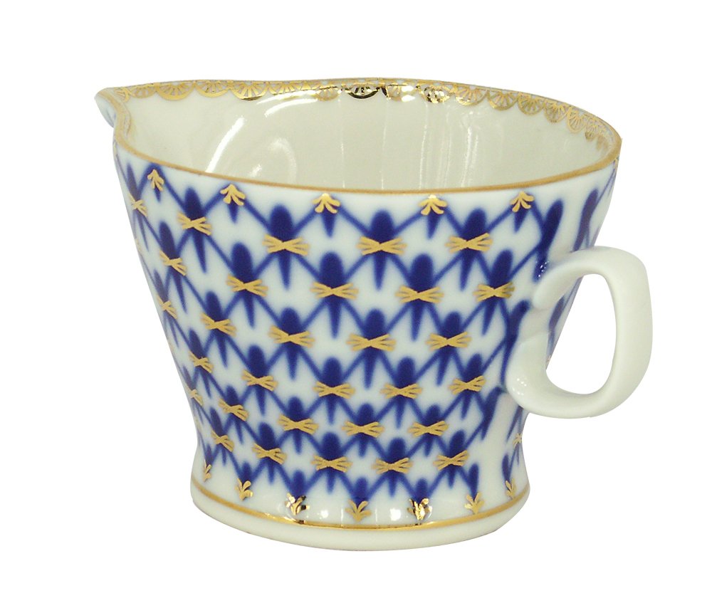 Lomonosov Porcelain Gravy Boat Youth Cobalt Net 5.1 fl.oz/150 ml