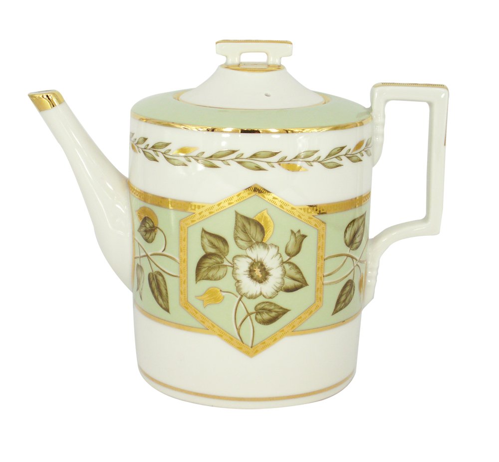 Lomonosov Porcelain Teapot Jade Background 20.3 fl.oz/600 ml